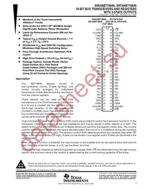 SN74ABT16646DLRG4 datasheet  